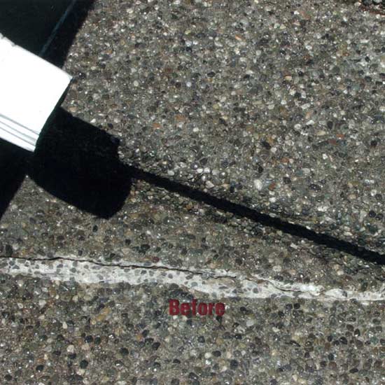Repairing Cracks (11) black crack concrete close up before repair
