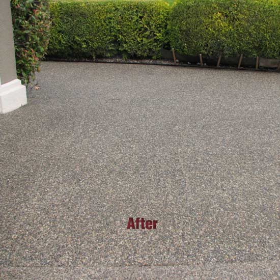 Repairing Cracks (2) concrete driveway after crack repair
