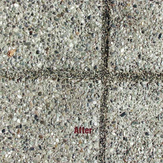 Repairing Cracks (14) concrete pavement tiles after crack repair