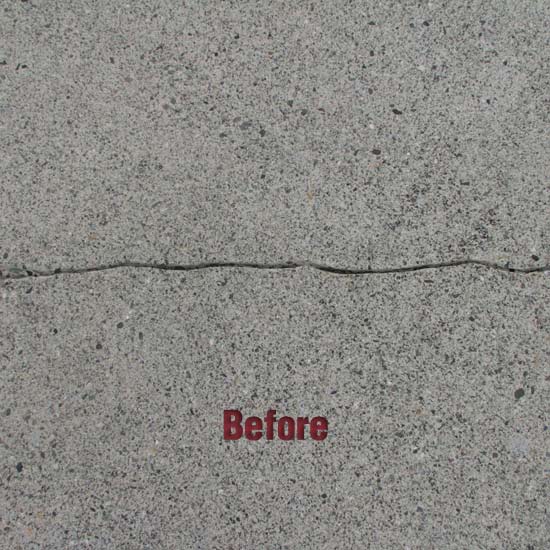 Repairing Cracks (5) horizontal crack concrete surface before repair