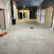 before concrete polishing job