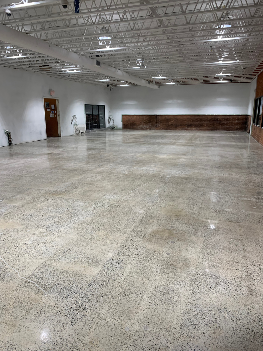 concrete floor after polishing