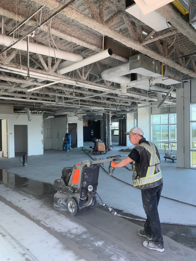 concrete grinder operator commercial building
