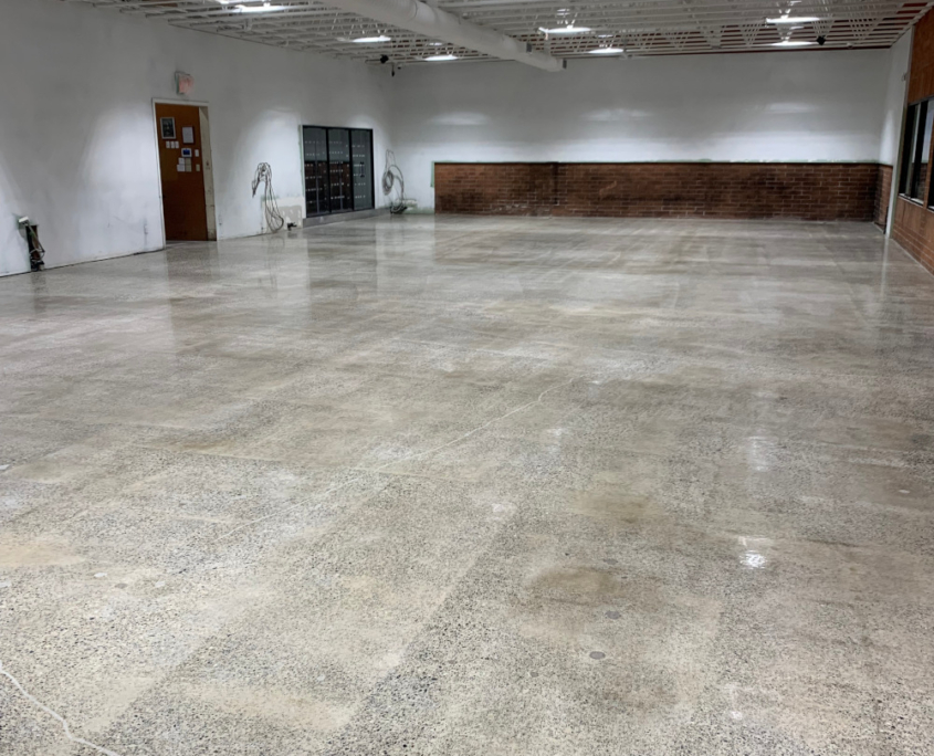 after photo of a perfect polished concrete job