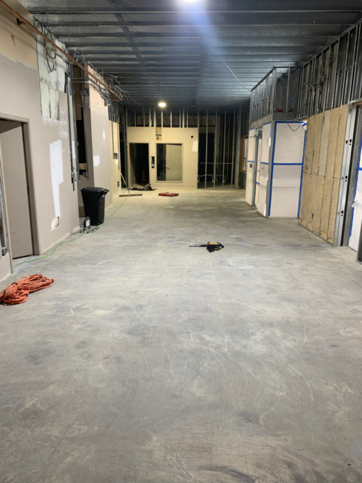 before of a polished concrete job our team was hired for.