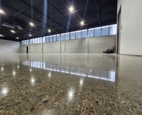 warehouse concrete floor polishing